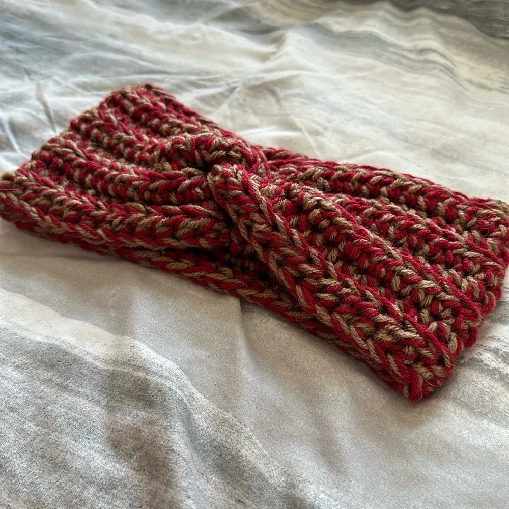 Crochet Twist Ribbed Headband ear warmer, Chunky, Holiday gift